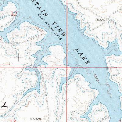 United States Geological Survey Mountain View Lake, ID (1971, 24000-Scale) digital map