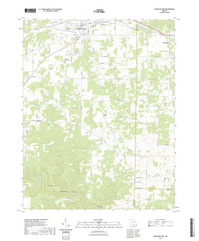United States Geological Survey Mountain View, MO (2021, 24000-Scale) digital map