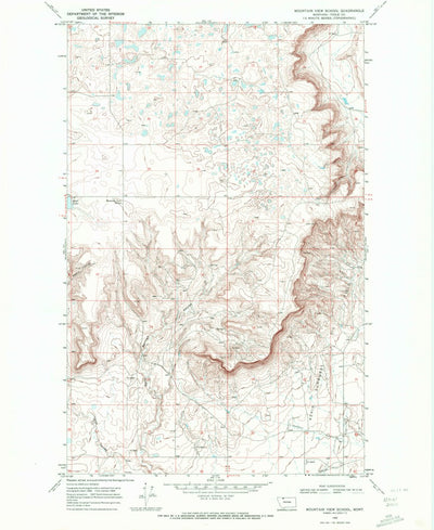 United States Geological Survey Mountain View School, MT (1968, 24000-Scale) digital map