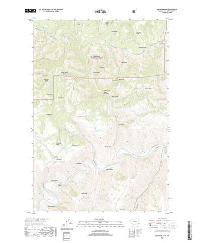 United States Geological Survey Mountain View, WA (2020, 24000-Scale) digital map