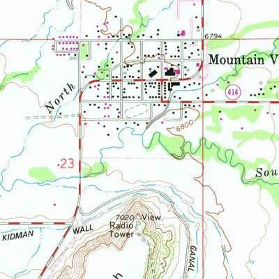 United States Geological Survey Mountain View, WY (1964, 24000-Scale) digital map