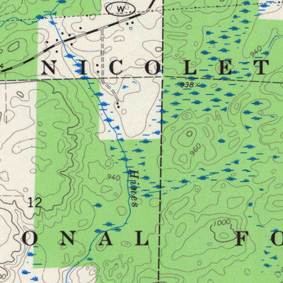 United States Geological Survey Mountain, WI (1973, 24000-Scale) digital map