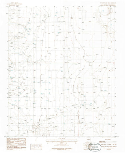 United States Geological Survey Mountainair NE, NM (1986, 24000-Scale) digital map