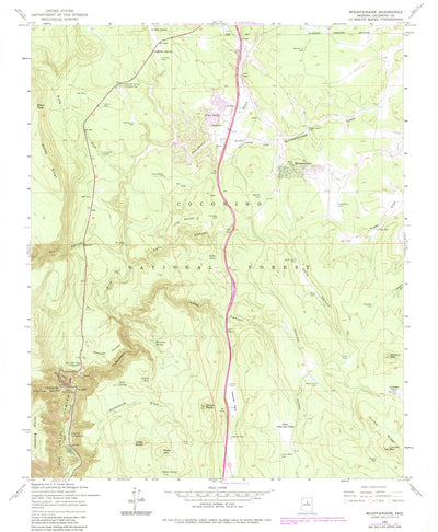 United States Geological Survey Mountainaire, AZ (1962, 24000-Scale) digital map