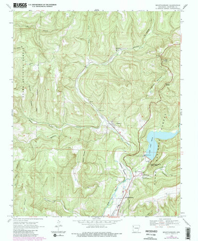 United States Geological Survey Mountainburg, AR (1969, 24000-Scale) digital map