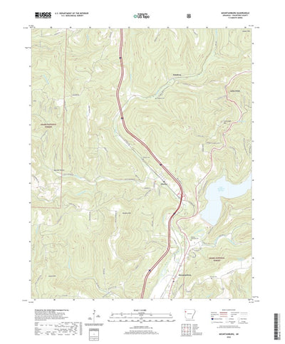 United States Geological Survey Mountainburg, AR (2020, 24000-Scale) digital map