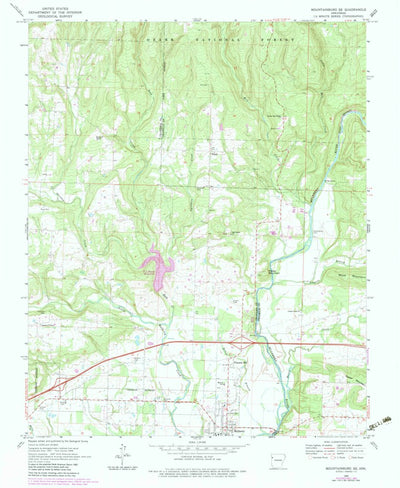 United States Geological Survey Mountainburg SE, AR (1969, 24000-Scale) digital map