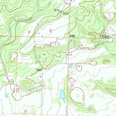 United States Geological Survey Mountainburg SE, AR (1969, 24000-Scale) digital map