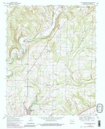 United States Geological Survey Mountainburg SW, AR (1969, 24000-Scale) digital map