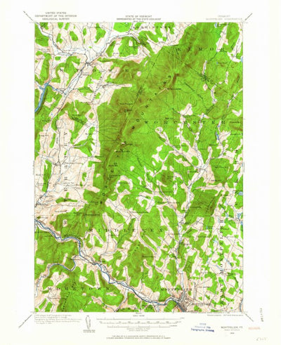 United States Geological Survey Mountpelier, VT (1919, 62500-Scale) digital map