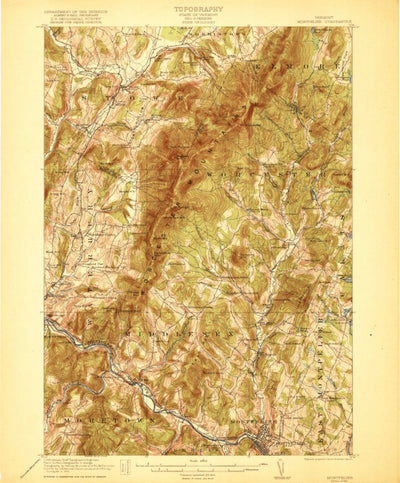 United States Geological Survey Mountpelier, VT (1921, 62500-Scale) digital map