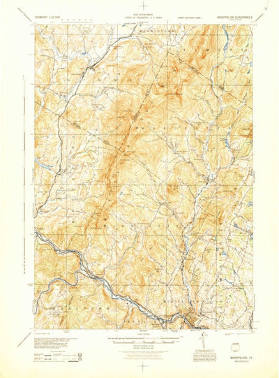 United States Geological Survey Mountpelier, VT (1944, 62500-Scale) digital map