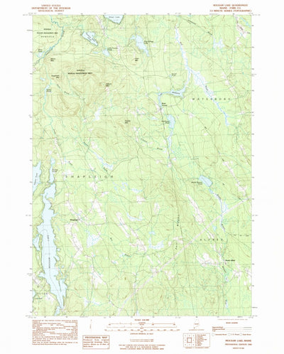 United States Geological Survey Mousam Lake, ME (1983, 24000-Scale) digital map