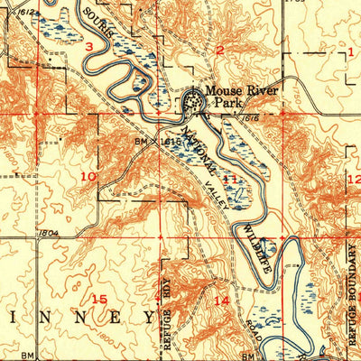 United States Geological Survey Mouse River Park, ND (1950, 62500-Scale) digital map