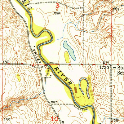 United States Geological Survey Mouse River Park NW, ND (1949, 24000-Scale) digital map