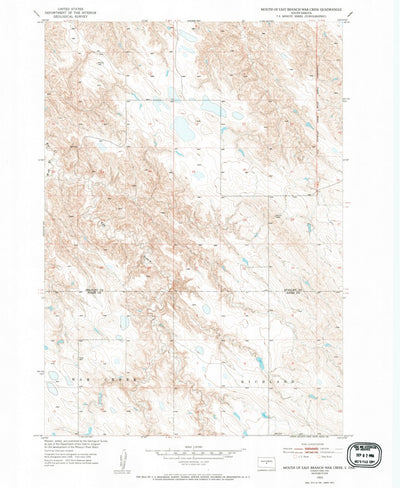 United States Geological Survey Mouth Of East Branch War Creek, SD (1953, 24000-Scale) digital map