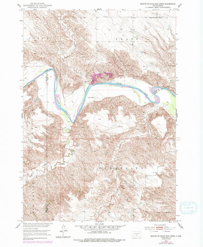 United States Geological Survey Mouth Of Little Dog Creek, SD (1951, 24000-Scale) digital map