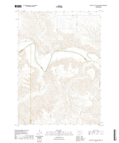 United States Geological Survey Mouth of Little Dog Creek, SD (2021, 24000-Scale) digital map