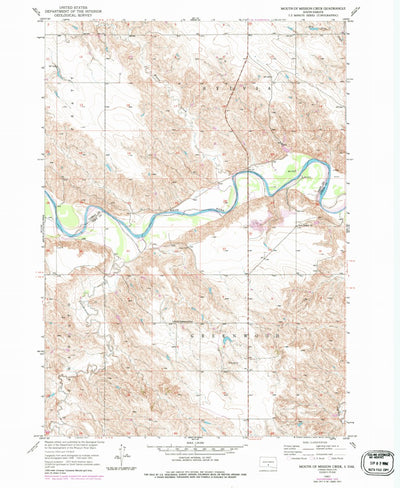 United States Geological Survey Mouth Of Mission Creek, SD (1951, 24000-Scale) digital map