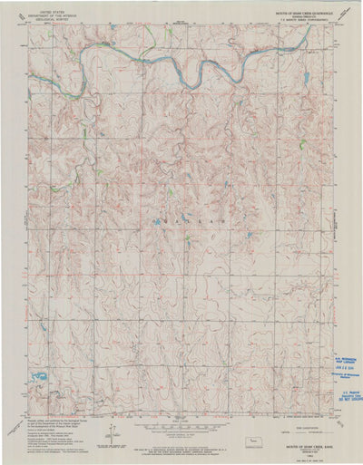 United States Geological Survey Mouth Of Shaw Creek, KS (1963, 24000-Scale) digital map