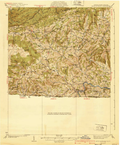 United States Geological Survey Mouth Of Wilson, VA-NC (1940, 62500-Scale) digital map
