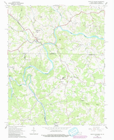 United States Geological Survey Mouth Of Wilson, VA-NC (1966, 24000-Scale) digital map