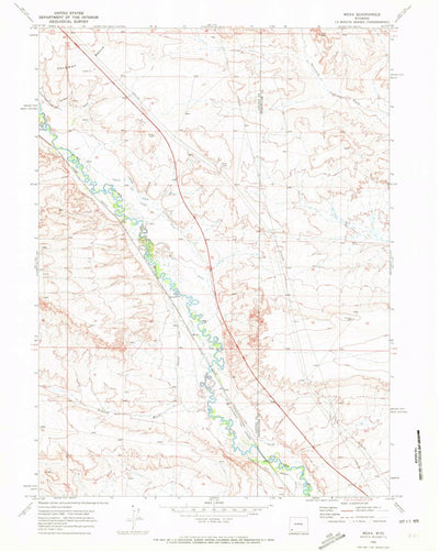United States Geological Survey Moxa, WY (1969, 24000-Scale) digital map