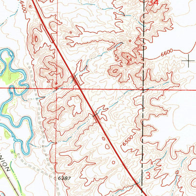 United States Geological Survey Moxa, WY (1969, 24000-Scale) digital map