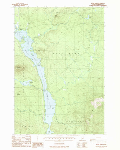 United States Geological Survey Moxie Pond, ME (1988, 24000-Scale) digital map