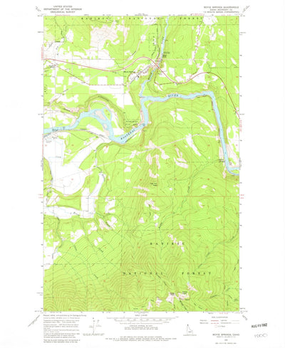 United States Geological Survey Moyie Springs, ID (1965, 24000-Scale) digital map