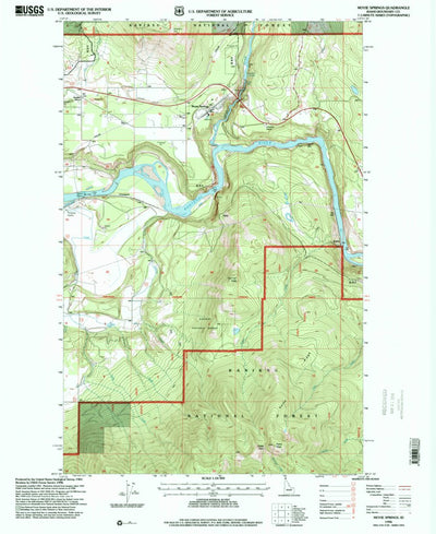 United States Geological Survey Moyie Springs, ID (1996, 24000-Scale) digital map