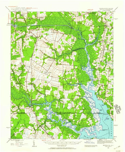 United States Geological Survey Moyock, NC-VA (1939, 62500-Scale) digital map