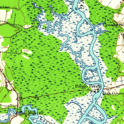United States Geological Survey Moyock, NC-VA (1939, 62500-Scale) digital map