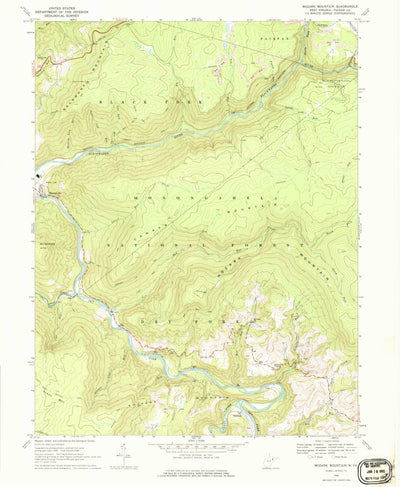 United States Geological Survey Mozark Mountain, WV (1968, 24000-Scale) digital map