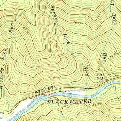 United States Geological Survey Mozark Mountain, WV (1968, 24000-Scale) digital map