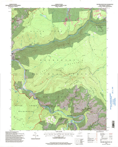 United States Geological Survey Mozark Mountain, WV (1995, 24000-Scale) digital map