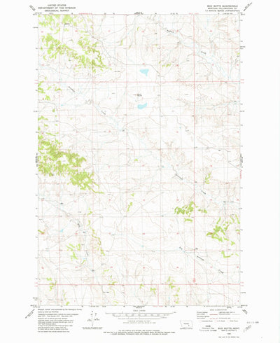 United States Geological Survey Mud Butte, MT (1980, 24000-Scale) digital map
