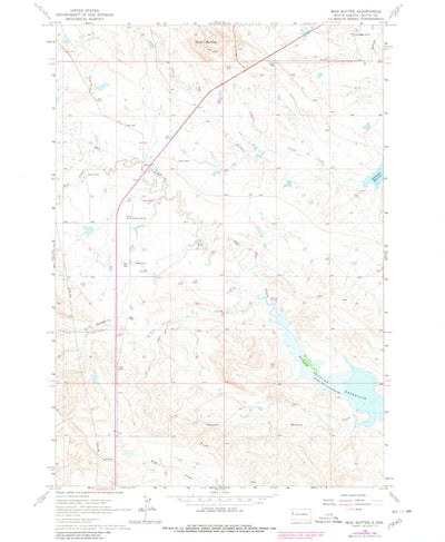 United States Geological Survey Mud Buttes, SD (1965, 24000-Scale) digital map