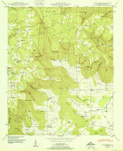United States Geological Survey Mud Creek, AL (1951, 24000-Scale) digital map