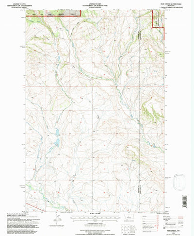 United States Geological Survey Mud Creek, MT (1995, 24000-Scale) digital map
