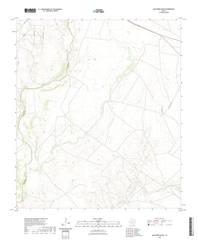United States Geological Survey Mud Creek South, TX (2022, 24000-Scale) digital map