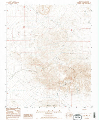 United States Geological Survey Mud Hills, CA (1988, 24000-Scale) digital map