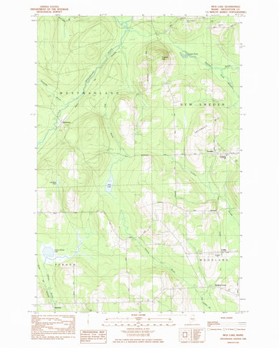 United States Geological Survey Mud Lake, ME (1985, 24000-Scale) digital map