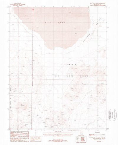 United States Geological Survey Mud Lake South, NV (1987, 24000-Scale) digital map
