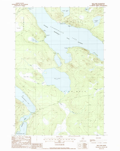 United States Geological Survey Mud Pond, ME (1988, 24000-Scale) digital map