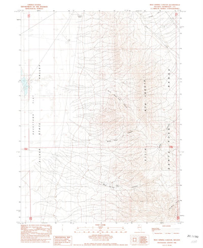 United States Geological Survey Mud Spring Canyon, NV (1982, 24000-Scale) digital map