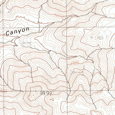 United States Geological Survey Mud Spring Canyon, NV (1982, 24000-Scale) digital map
