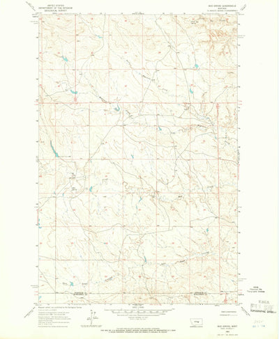 United States Geological Survey Mud Spring, MT (1963, 24000-Scale) digital map