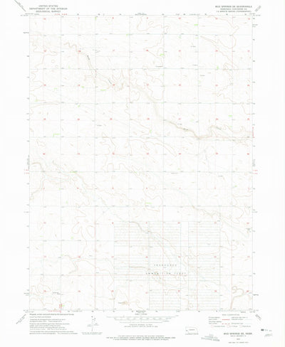 United States Geological Survey Mud Springs SE, NE (1972, 24000-Scale) digital map