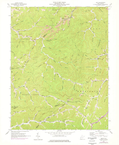 United States Geological Survey Mud, WV (1962, 24000-Scale) digital map